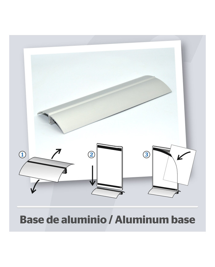 PosterFix® Sobremesa Base Aluminio